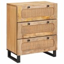 vidaXL Serviesskap 2 pcs Brun 60 x 33 x 75 cm Massiv mango tre