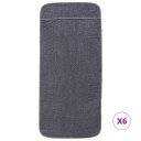 vidaXL Strandhåndklær 6 stk antrasitt 60x135 cm stoff 400 GSM