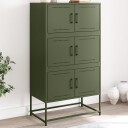  Skjenk olivengrønn 68,5x38,5x123,5 cm stål 8721102633751