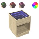  Salongbord med Infinity LED sonoma eik 40x40x50 cm 847646