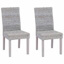  Spisestuestol 2 pcs Hvitvask 45 x 54 x 93 cm Massiv Mahogni Tre