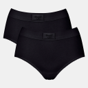 Sloggi Truser 2P Doublå Comfort Maxi Multi Svart bomull 44 Dame