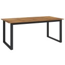 vidaXL Hagebord med U ben 180x90x75 cm heltre akasie