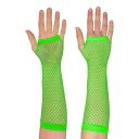 Boland Party Partners 80-talls UV fingerløse nettinghansker lange neongrønne One size 02996