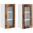  Kjøkkenskap 2 pcs Gammelt tre 40 x 31 x 80 cm Konstruert tre