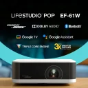 Epson Lifestudio Pop EF-61W Full HD 3LCD Projektor med WiFi og Bluetooth - Diamanthvit