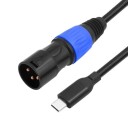 Lydkabel USB-C hann til XLR hann 2 m med 24Bit/96KHz DAC