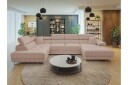 Gabina Sofa med Divan og Sjeselong 4 seter   Rosa