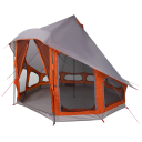 Tipi telt med tak Grå og Oransje 404 x 370 x 270 cm taft