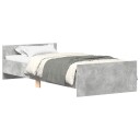  Sengestamme med hodegatt Betonggrå 80 x 200 cm Konstruert tre