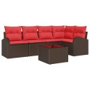 vidaXL Hagesofa Set Brun polyrotting
