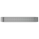 vidaXL Plantekasse pulverlakkert stål 296x80x36 cm sølv