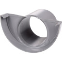 Plastmo endebunn 12" med Ø90mm tut, grå