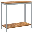 Utemøbel Naturlig & Grå 35x80x75 cm Solid Tre og Stål