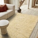 Ryetepper   Combarro Solid Cotton Shaggy lysegul Størrelse: 240 x 340 cm