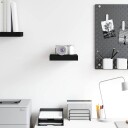 vidaXL Flytende vegghylle svart 23x23,5x3,8 cm MDF
