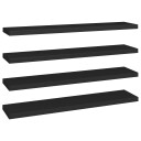 vidaXL Flytende vegghyller 4 stk svart 120x23,5x3,8 cm MDF