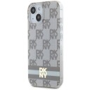 DKNY MagSafe-etui for iPhone 15/14/13 - Beige Rutete og Striped Design
