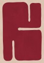 Crimson Contours Plakat Plakat / 50x70cm