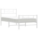  Sengeramme i metall med hode  og fotgavl hvit 90x200 cm 355327