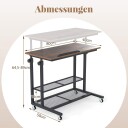 Justerbart rullende nattbord – Vippeplate og oppbevaring