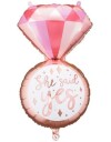 PartyDeco Folieballong Ring She Said Yes