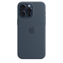 Apple - Baksidedeksel for mobiltelefon - MagSafe-samsvar - silikon - stormblå - for iPhone 15 Pro Max