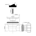 Altech Badekarventil med Albue Ø70x32mm