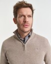 Gant Bomullsgenser med half zip DK SAND MELANGE 5XL