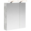  Baderomsspeilskap Betonggrå 60 x 14,5 x 70 cm Konstruert tre