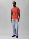 Calvin Klein Ss Slim Stretch Monogram Tee   Red   M