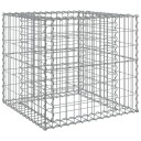 vidaXL Gabionkurv sølv 70x70x65 cm galvanisert jern
