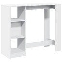  Barbord med hylle hvit 124x46x103,5 cm sponplate 8721158386793