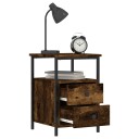 vidaXL Nattbord røkt eik 34x35,5x50 cm konstruert tre