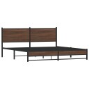  Sengeramme i metall uten madrass brun eik 180x200 cm 3301409