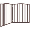 Vidaxl Hundeport Sammenleggbar 2 Paneler Brun Eik 160 cm Poppeltre