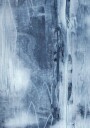 Blue Texture Flowing Vertical Lines Poster Plakat / 30x40cm