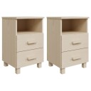 vidaXL Nattbord HAMAR 2 stk honningbrun 40x35x62 cm heltre