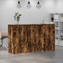  Resepsjonspult røkt eik 180x50x103,5 cm konstruert tre