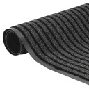  Dørmatte Stripe Svart og Grå 115x500 cm 8721158674999
