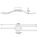 LED taklampe – 3 flammer 15 W 3000 K satengnikkel