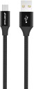 GreyLime flettet USB-A til MicroUSB-kabel - Svart