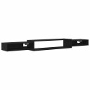 vidaXL Vegghengt TV-skap Veggmontert Svart eik 220 x 28 x 21 cm