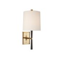 Refined Rib vägglampa ebony/mässing