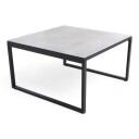 Brafab Nyrenset Talance Sofabord betonglook grå plate Sorte ben 80x80