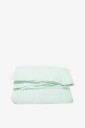 Lexington   Sengesett Striped Cotton Percale   Grønn