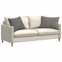  Sofaputer 2 pcs Lysegrå 70 x 50 cm Corduroy stoff
