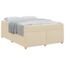  Sengestamme med madrass Krem 140 x 200 cm stoff