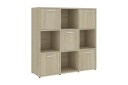 Bokhylle sonoma eik 90x30x90 cm sponplate  