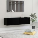 vidaXL TV-benk svart 120x30x30 cm sponplate